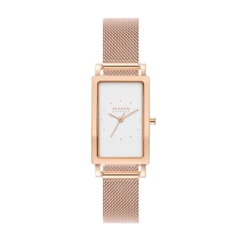 Image of Skagen Hagen Watch for Women, Quartz Three Hand Movement with Stainless Steel or Leather Strap