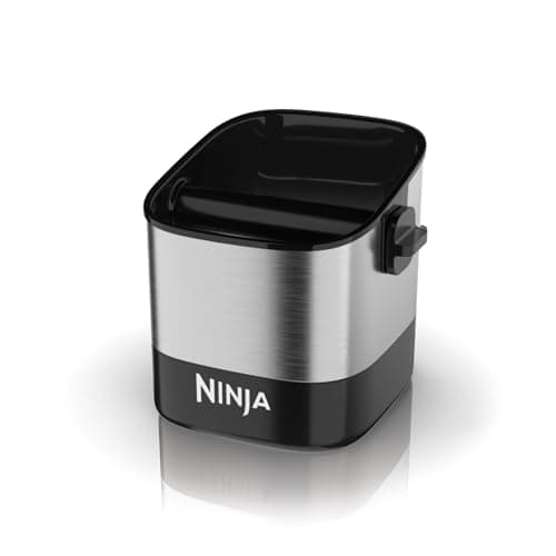 Image of Ninja Luxe Café Knock Box, Accessories for Espresso Machine, Easy & Mess-Free Puck Disposal, Coffee & Espresso Grounds, Non-Slip Base, Removable Bar, Holds 10 Double Shot Pucks, XSKKNOCKBOX