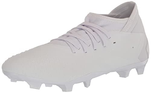 Image of adidas Predator Accuracy.3 Firm Ground Soccer Shoe, White/White/Black, 4.5 US Unisex Big Kid