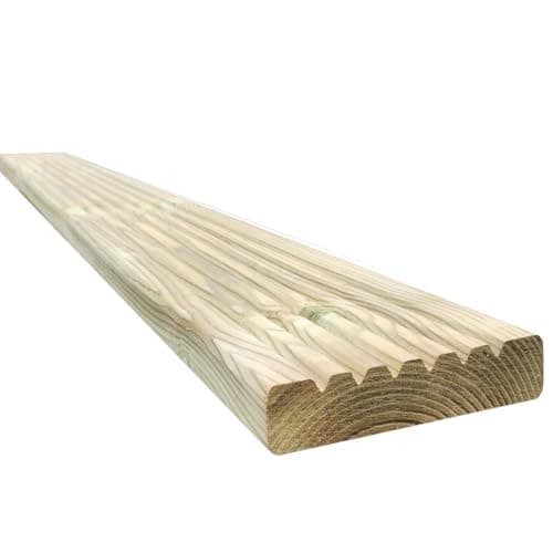 Image of Snowdon Timber Treated Decking Board (T) 28mm (W) 120mm (L) 2.4m - Pack of 50