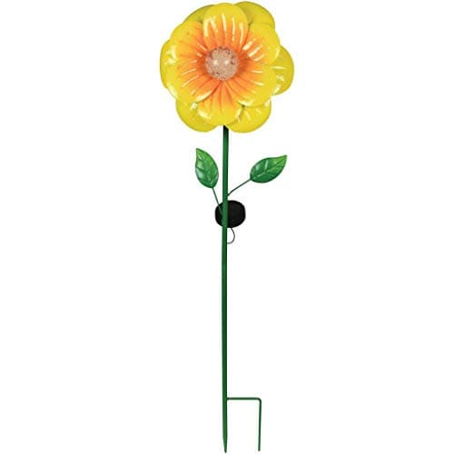 Image of Luxform Lighting Anemone Flower Solar Light - Pair (Yellow)