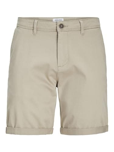 Image of JACK & JONES Mens Jpstbowie Jjshorts Solid Sn Chino, Beige, S UK