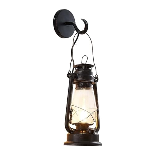 Image of Lindby Wall Light Raisa dimmable (Antique, Vintage) in Brown Made of Metal for e.g. Hallway (1 Light Source E14) from wall Lighting lamp
