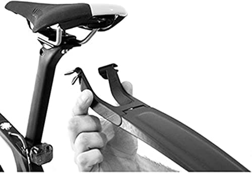 Image of Polisport 8623700001 -S-Mud - Quick-Clip Rear Mudguard for MTB and Road, Saddle Rail Fit, Lightweight Design, Adjustable Height, Long Version for All Riding Styles, Black