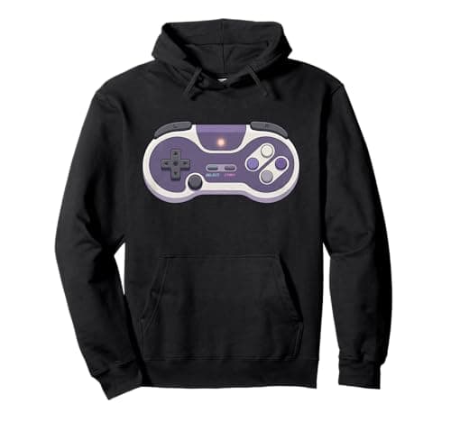 Image of Retro Mode On Vintage Gamer Design 16 Bit Style Controller Pullover Hoodie