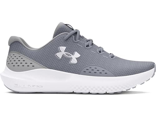 Image of Under Armour Men's Charged Surge 4, Comfortable Men's Runners with Breathable Mesh Upper Design, Durable and Responsive Running Shoes,Steel / Mod Gray / White,9