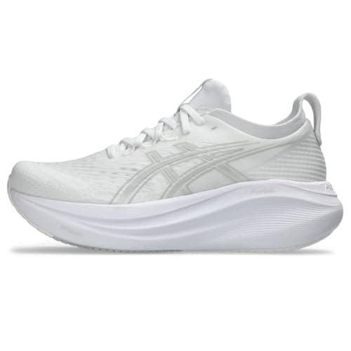 Image of ASICS Women's Gel-Nimbus 27 Sneaker, White/Glacier Grey, 6.5 UK