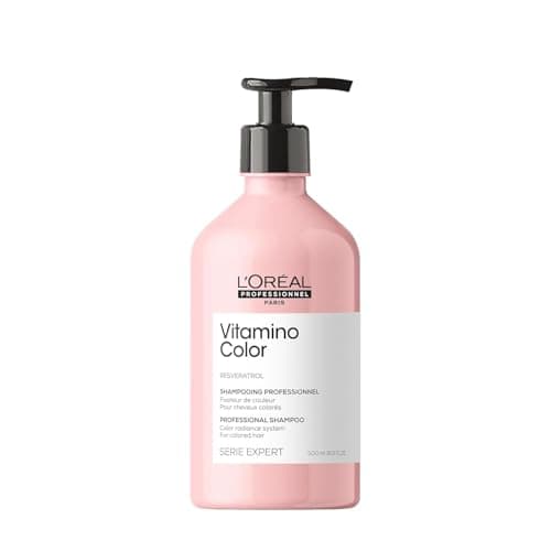 Image of L’Oréal Professionnel Vitamino Color Shampoo 500ml, Colour Protection and Shinier Stronger Hair, For Coloured Hair, 300ml