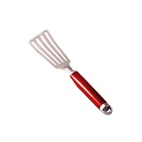 Image of KitchenAid Flex Turner, Stainless Steel Slotted Fish Slice, Empire Red