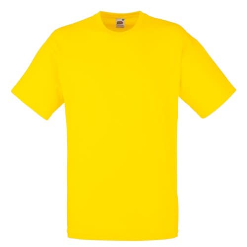 Image of Fruit of the Loom Mens Valueweight Short Sleeve T-Shirt (2XL) (Yellow)