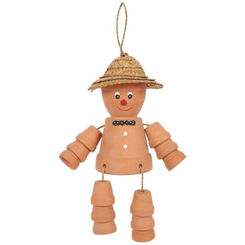 Image of W-Direct Terracotta Pot Man – Eye-Catching Novelty Garden Ornament – Indoor & Outdoor Decor – Hanging or Sitting Planter – Unique Gift Idea
