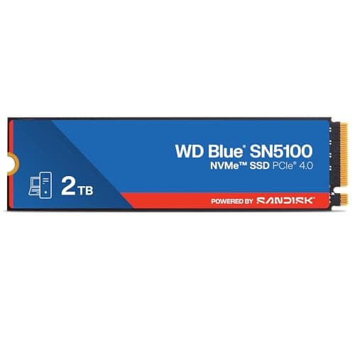 Image of WD Blue SN5100 NVMe SSD 2TB (Up to 7,1000 MB/s read speeds, M.2 2280, PCIe Gen 4.0, n Cache 4.0, SANDISK 3D CBA NAND technology, Acronis True Image data migration software) POWERED BY SANDISK