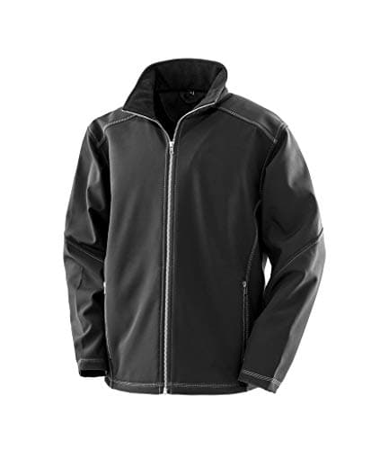 Image of Result Work-Guard Treble Stitch Soft Shell Jacket Black 4XL