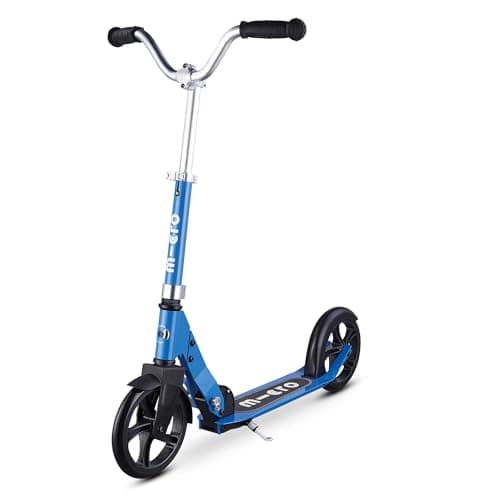 Image of Micro Scooters | Cruiser Children's Scooter | Handlebar Adjustable | Lightweight | Foldable | Kickstand | 5-12yrs | Boys & Girls | Blue