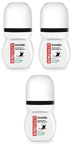 Image of 3x BOROTALCO ROBERTS Invisible Roll-on Deo Deodorant 50ml 48h! 0% Alcohol!