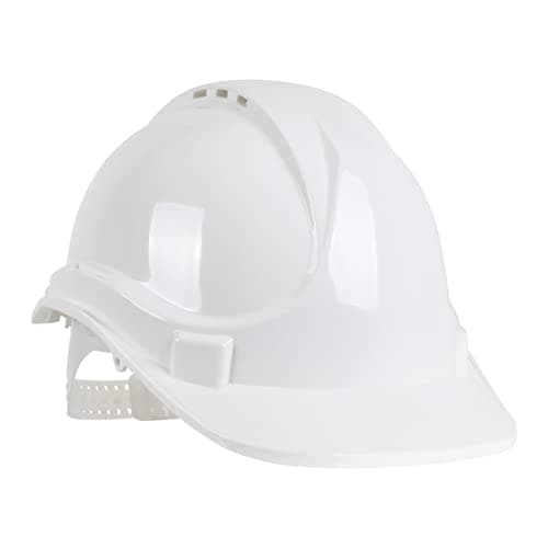 Image of Blackrock White Hard Hat, Safety Helmet, For Construction, Mens Womens Unisex, Work Hats, Builder, One Size Adjustable Head Strap, HDPE Protection, UK/EU 2016/425 EN937:2012+A1:2012