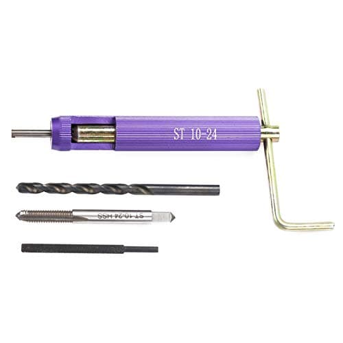 Image of 50pcs 10-24UNC x 1.5D Thread Repair Inserts Stainless Steel Coiled Wire Helical Screw Thread Inserts Kit Imperial with Drill Tap Installation Tools, Breaker Tools, Drill Bit, Dedicated Tap
