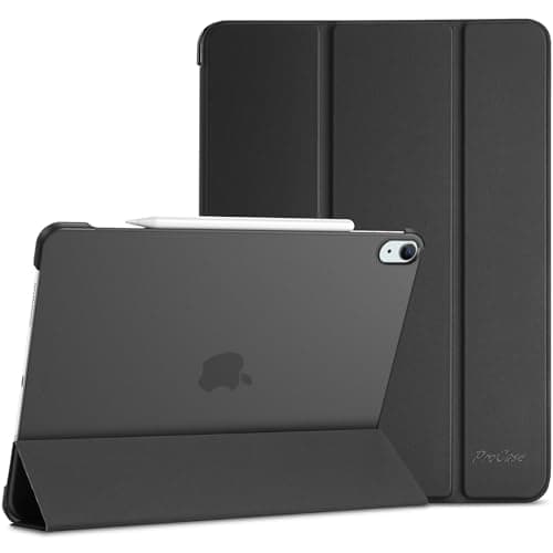 Image of ProCase for iPad Air 13 Inch Case M4/M3/M2(2026/2025/2024), Slim Smart Cover iPad 13 Air M4 M3 M2 Case with Translucent Hard Shell Back, Supports Touch ID, Auto Wake/Sleep -Black