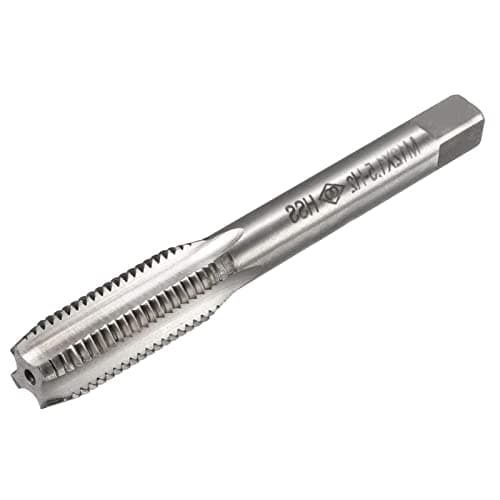 Image of TOP-VIGOR M12 x 1.5mm Straight Flute Screw Thread Tap, Thread Milling Tap with H2 Tolerance, HSS Straight 3 Flutes Metric Machine Tap for Drilling and Tapping
