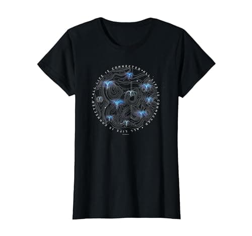 Image of Avatar Pandora Woodsprites All Life is Connected T-Shirt, Women, Black, Small