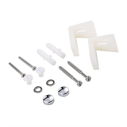 Image of Cheeroyal Angled Floor Bathroom WC Toilet Pan/Bidet Side Fixing Bathroom Fitting Kit Screws Brackets