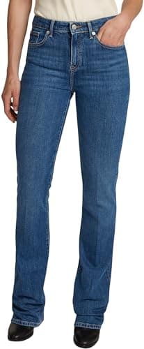 Image of Tommy Hilfiger Women's Bootcut Stretch Jeans, Blue (Mid Blue), 28W/29L