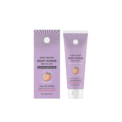 Image of KP Bump Eraser Body Scrub with 10% AHA,Keratosis Pilaris Exfoliator with Glycolic and Lactic acids,Helps Reduce Chicken Skin Bumps,Safe for Sensitive Skin (1PC, 100g)