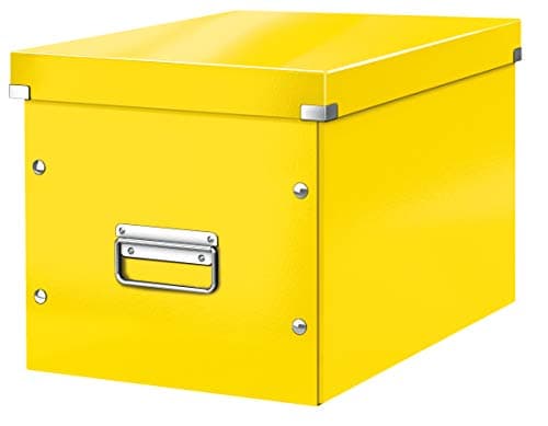 Image of Leitz Large Storage Cube, Yellow, Click and Store Range, 61080016