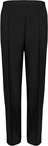 Image of WearAll Ladies Elasticated Pocket Trousers Womens Pants Black 14 25"
