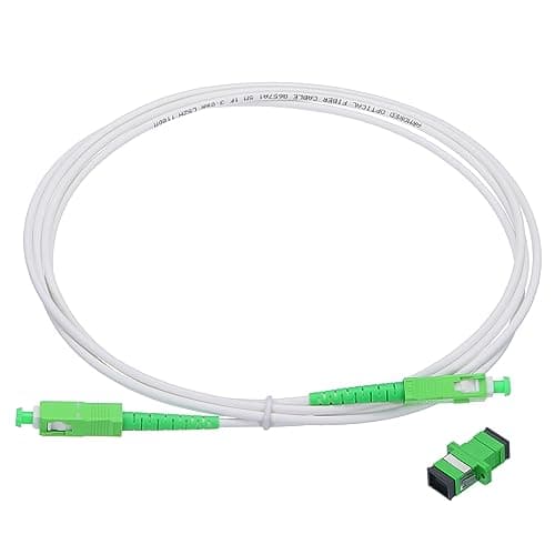Image of sourcing map 1Pcs 6.6Ft Single Mode Simplex OS2 Armored Fiber Optic Patch Cable LSZH SC/APC-SC/APC Jumper Optical White for Fiber Optic LAN Networks with Adapter
