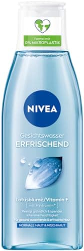 Image of NIVEA Refreshing Facial Toner for Normal and Combination Skin, Vegan Toner for Face with Vitamin E Cleanses & Refreshes the Skin, Facial Toner Provides Intensive Moisture (200 ml)