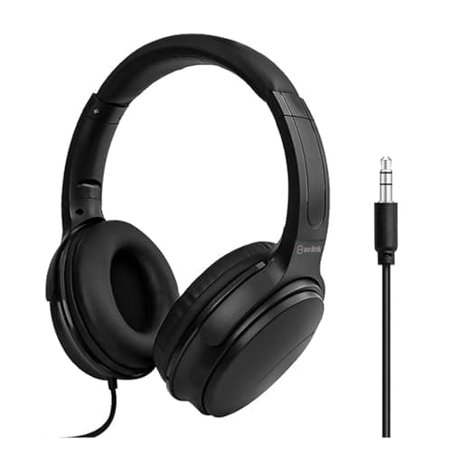 Image of avlink | Lightweight Hard Wired DJ Headphones with 40mm Dynamic Drivers, Swivel Earcups, and Cushioned Comfort for Long Listening Sessions | 1.5mtr Cable