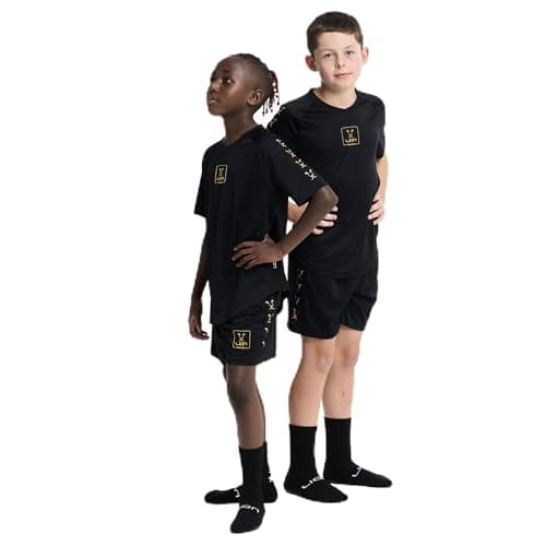 Image of LION SPORTSWEAR Elite Signature Football Training Kit - Top & Shorts Set (UK, Alpha, S) Black