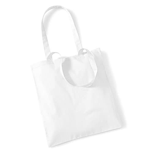Image of Westford Mill Unisex Adult WM101WHIT Wm101 Promo Bag For Life - White One Size - White, One Size