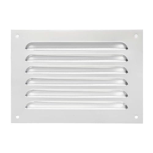 Image of PATIKIL 6x8 Inch Aluminum Vent Cover, Screen Air Grille Ventilation Cover HVAC Louvered Grill Built-in Mesh for Home Kitchen Fireplace Bathroom Wall Ceiling, Silver