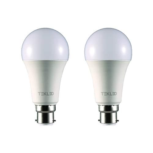 Image of TEKLED LED GLS A60 Bulbs Dimmable B22 Bayonet Cap 12W (100W Equiv.) 2700K Warm White High Brightness Pack of 2