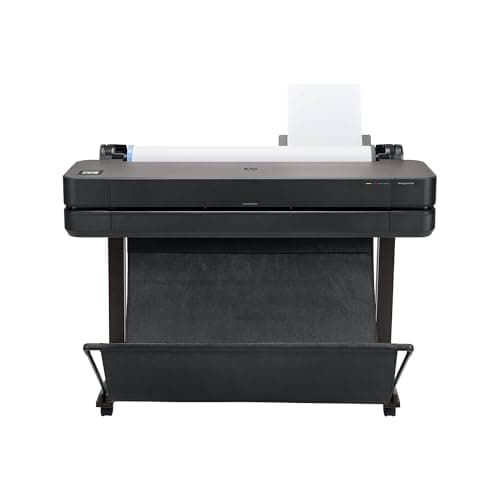 Image of HP DesignJet T630 36-inch (5HB11D), Large Format Printer, Plotter, Standard A4-A0, 76 A1 Prints/Hour, Wi-Fi, Ethernet, USB, 2400x1200 dpi, Recycled Metal, 1-Year Warranty, Click, Black