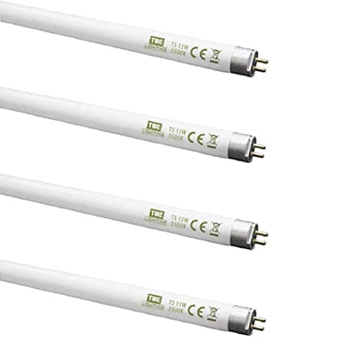 Image of TBE LIGHTING T5 13w Fluorescent Tube Lamps 517mm - CFL Bulbs - G5 2-Pin Base Fittings - T5 High Efficiency Lamps, Soft White 3500K (4-Pack)