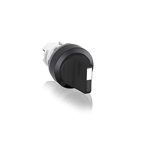 Image of ABB M2SS1-10B Modular Selector Switch, 2 Position, Short handle, Black, Non-Illuminated, Black plastic, No Contact Block (ABB1SFA611200R1006)