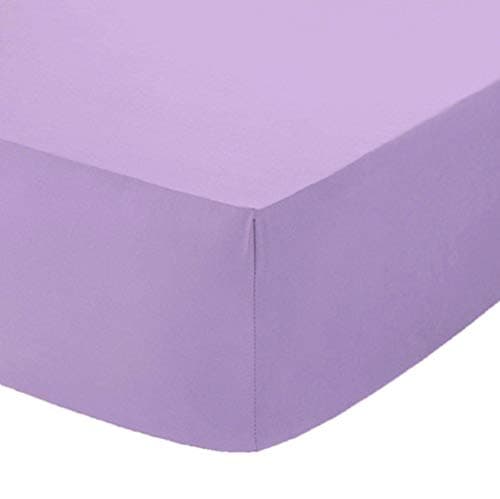 Image of Comfy Nights Extra Deep 40Cm PolyCotton Easy Care Pecale Fitted Sheet Or Pillow Pair, King - Lilac