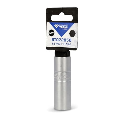 Image of BRILLIANT TOOLS BT022850 1/2 Inch Spark Plug Socket, 16 mm [Powered by KS Tools]