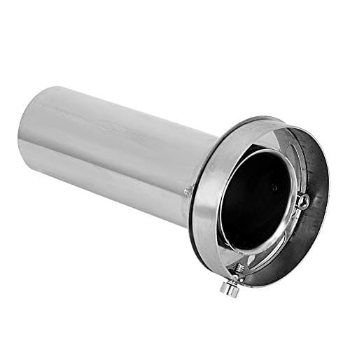 Image of KIMISS Car Silencer Car Exhaust Silencer Car Exhaust Muffler Silencer Stainless Steel Car Adjustable Removable Exhaust Muffler Round Head for Car Muffler Modification (3.5 inches)
