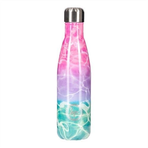 Image of hype Pastel Pool Thermal Water Bottle (One Size) (Pink/Blue/Purple)