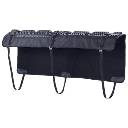 Image of EVOC TAILGATE PAD Mountain bike transport for pickups, (transport bag for max. 6 bikes, camera flap, fork tube padding, size: XL), sand