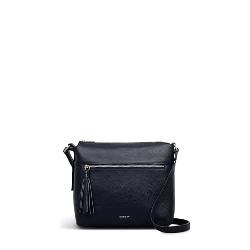 Image of RADLEY London Fountain Mews Women's Leather Small Ziptop Crossbody, Ink