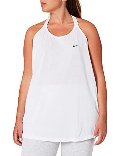 Image of Nike DA0370-100 W NK Dry ESS ELASTIKA Tank Vest Womens White/(Black) M
