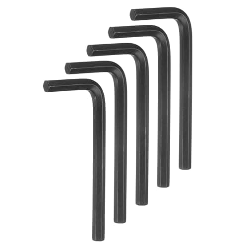 Image of sourcing map 5pcs Hex Key Wrench 7mm L-Shape Hexagon Metric Wrenches Chrome Vanadium Steel Repairing Tool for Home Repair, Black
