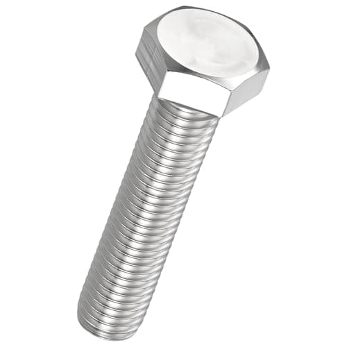 Image of Kozelo 5 Pcs Hex Head Screws Bolts - [M12-1.75x55] 304 Stainless Steel Grade A2-70 Fully Threaded Hex Tap Metric Hexagon Head Machine Bolts Right Hand External Hex Drive, Silver