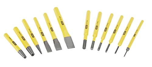 Image of STANLEY 12 Piece Punch and Chisel Set Includes Centre, Pin Punches and Cold Chisels, 4-18-0299