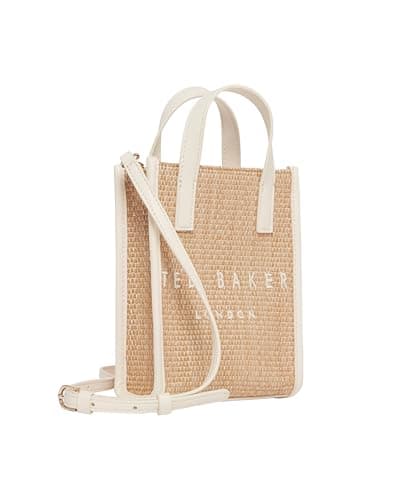 Image of Ted Baker Women's S284048IVORYO/S Faux Raffia Mini Icon Bag, Ivory